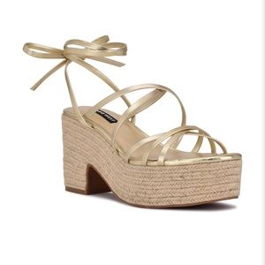 NWT ✨ Nine West Riplee Ankle Wrap Platform Sandals